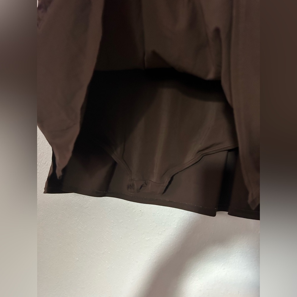 Avenue Chocolate Brown swim Skirt - Picture 2 of 3